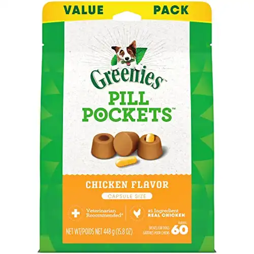 Greenies Pill Pockets Capsule Size Natural Dog Treats (60 Count)